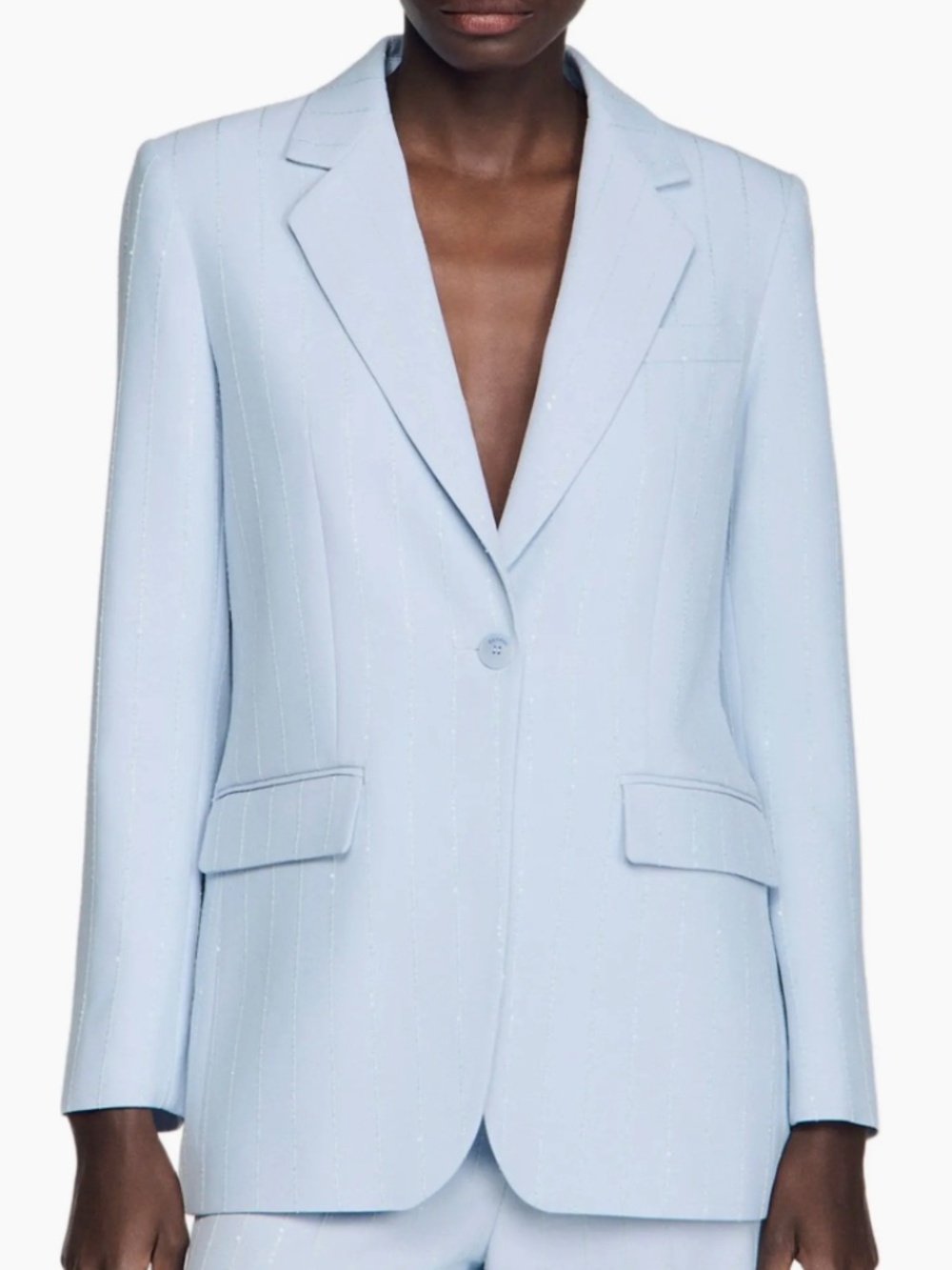 Opera Sequin-stripe tailored jacket